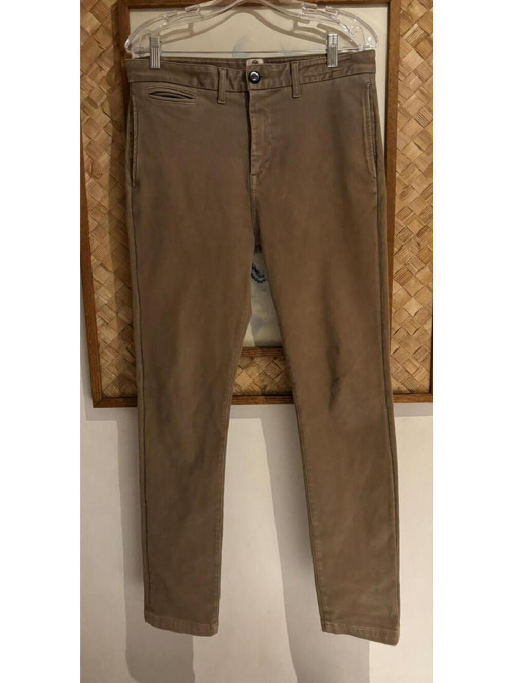 Hiroshi Kato Slim Fit USA Made Khaki Chino Pants Mens 31 / 33" waist Distressed
